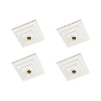 Kit C/4 - Plafonier Pvc Pavilonis Quadrado Branco Soquete...