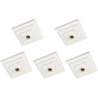 Kit C/5 - Plafonier Pvc Pavilonis Quadrado Branco Soquete...