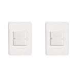 Kit C/2 - Conjunto Perlex Aros 4X2 Branco Com Placa(1Bipo...