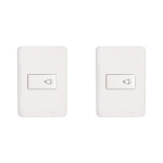 Kit C/2 - Conjunto Perlex Aros 4X2 Branco Com Placa(1Camp...