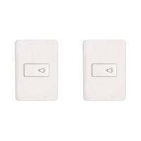 Kit C/2 - Conjunto Perlex Aros 4X2 Branco Com Placa(1Camp...