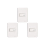 Kit C/3 - Conjunto Perlex Aros 4X2 Branco Com Placa(1Camp...