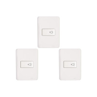Kit C/3 - Conjunto Perlex Aros 4X2 Branco Com Placa(1Camp...