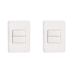 Kit C/2 - Conjunto Perlex Aros 4X2 Branco Com Placa(2Para...