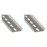 Kit C/2 - Suporte Disjuntor Din Trilho Perfurado 10Cm Ino...