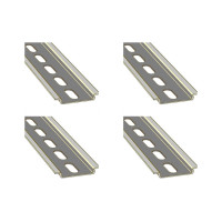Kit C/4 - Suporte Disjuntor Din Trilho Perfurado 10Cm Bic...