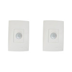 Kit C/2 - Sensor Qualitronix Parede Embutir Foto 180° Bra...