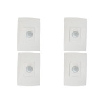 Kit C/4 - Sensor Qualitronix Parede Embutir Foto 180° Bra...