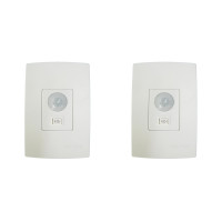 Kit C/2 - Sensor Qualitronix Parede Embutir Foto 180° Com...