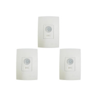 Kit C/3 - Sensor Qualitronix Parede Embutir Foto 180° Com...