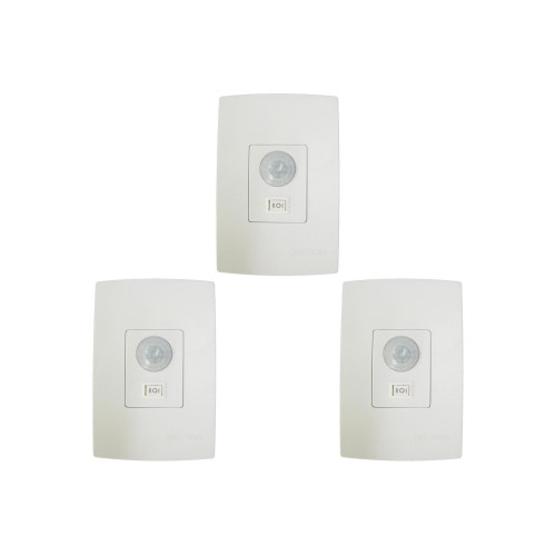 Kit C/3 - Sensor Qualitronix Parede Embutir Foto 180° Com...