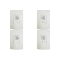 Kit C/4 - Sensor Qualitronix Parede Embutir Foto 180° Com...