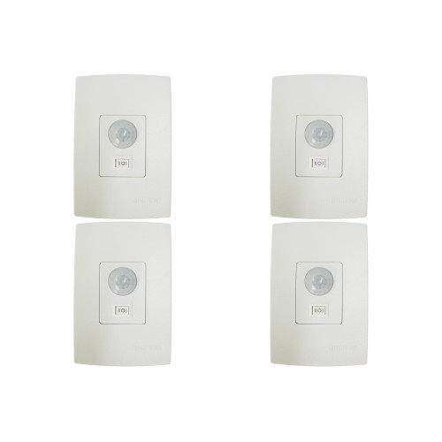 Kit C/4 - Sensor Qualitronix Parede Embutir Foto 180° Com...