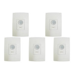 Kit C/5 - Sensor Qualitronix Parede Embutir Foto 180° Com...