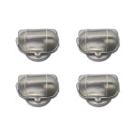 Kit C/4 - Luminaria Tartaruga Chapa Elite Branca Com Vidr...