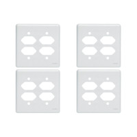 Kit C/4 - Placa Perlex Branca 4X4 (4 Tomadas) 23Pl22T 23P...