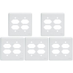Kit C/5 - Placa Perlex Branca 4X4 (4 Tomadas) 23Pl22T 23P...