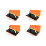 Kit C/4 - Desempenadeira Pvc Roma 14X27 Com Borracha Pret...