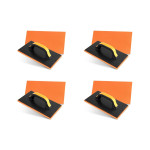 Kit C/4 - Desempenadeira Pvc Roma 17X30 Com Borracha Pret...