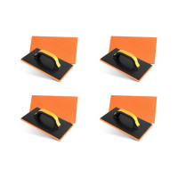 Kit C/4 - Desempenadeira Pvc Roma 17X30 Com Borracha Pret...