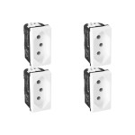 Kit C/4 - Modulo Pial Pop Branco 1 Tomada 10A Lg030