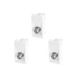 Kit C/3 - Modulo Pial Pop Branco 1 Tomada Tv Tipo F Lg060