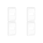 Kit C/4 - Placa Pial Pop Branca 4X2(1Modulo Horizontal) L...