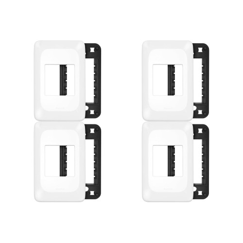 Kit C/4 - Placa Pial Pop Branca 4X2(2Modulo Horizontal) L...