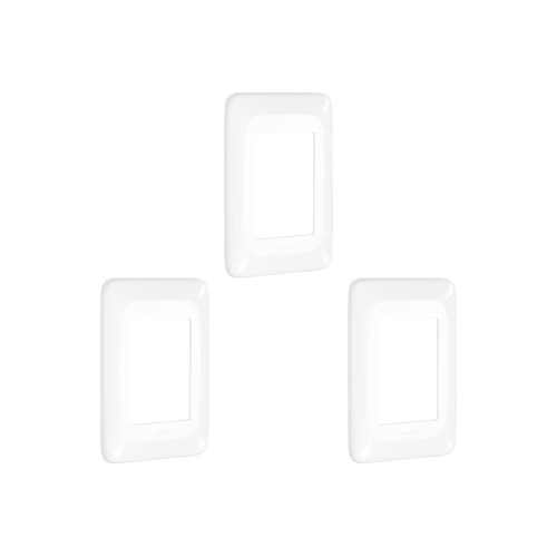 Kit C/3 - Placa Pial Pop Branca 4X2(3Modulo Horizontal) L...