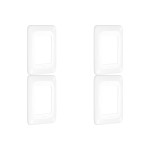 Kit C/4 - Placa Pial Pop Branca 4X2(3Modulo Horizontal) L...