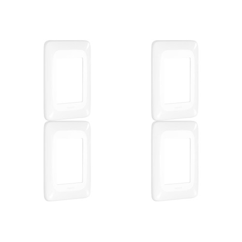 Kit C/4 - Placa Pial Pop Branca 4X2(3Modulo Horizontal) L...