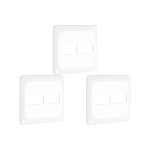Kit C/3 - Placa Pial Pop Branca 4X4 (1+1 Horizontal) Lgp42