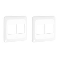 Kit C/2 - Placa Pial Pop Branca 4X4 (2+2 Horizontal) Lgp44