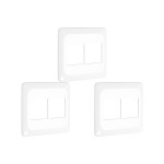 Kit C/3 - Placa Pial Pop Branca 4X4 (2+2 Horizontal) Lgp44