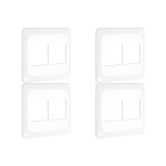 Kit C/4 - Placa Pial Pop Branca 4X4 (2+2 Horizontal) Lgp44