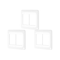 Kit C/3 - Placa Pial Pop Branca 4X4 (3+3 Horizontal) Lgp46