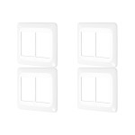 Kit C/4 - Placa Pial Pop Branca 4X4 (3+3 Horizontal) Lgp46