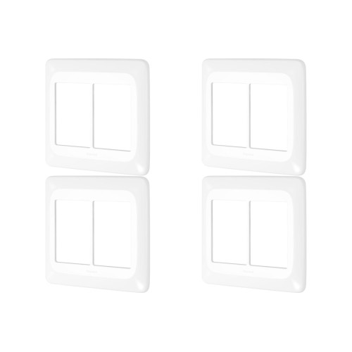 Kit C/4 - Placa Pial Pop Branca 4X4 (3+3 Horizontal) Lgp46