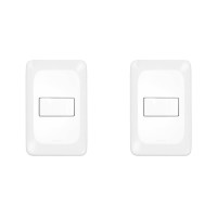 Kit C/2 - Conjunto Pial Pop 4X2 Branco Com Placa (1Simple...