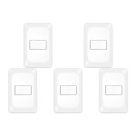 Kit C/5 - Conjunto Pial Pop 4X2 Branco Com Placa (1Simple...