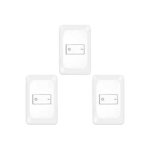 Kit C/3 - Conjunto Pial Pop 4X2 Branco Com Placa (1Bipola...