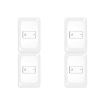Kit C/4 - Conjunto Pial Pop 4X2 Branco Com Placa (1Bipola...