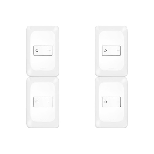 Kit C/4 - Conjunto Pial Pop 4X2 Branco Com Placa (1Bipola...