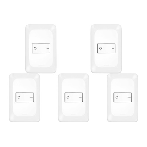 Kit C/5 - Conjunto Pial Pop 4X2 Branco Com Placa (1Bipola...