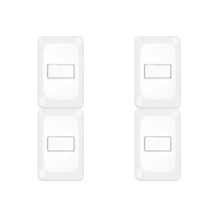Kit C/4 - Conjunto Pial Pop 4X2 Branco Com Placa (1Parale...