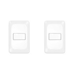 Kit C/2 - Conjunto Pial Pop 4X2 Branco Com Placa (1Tomada...