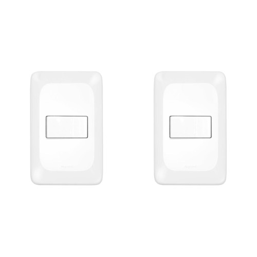 Kit C/2 - Conjunto Pial Pop 4X2 Branco Com Placa (1Tomada...