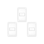Kit C/3 - Conjunto Pial Pop 4X2 Branco Com Placa (1Tomada...