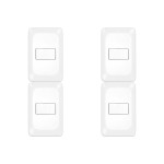 Kit C/4 - Conjunto Pial Pop 4X2 Branco Com Placa (1Tomada...