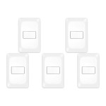 Kit C/5 - Conjunto Pial Pop 4X2 Branco Com Placa (1Tomada...